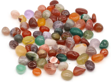 Inspire Picks Natural Rain Flower Stone Beads Colorful Crystal Pebbles For Aquarium & Decor (1216mm) 16 20mm 100g cobblestone