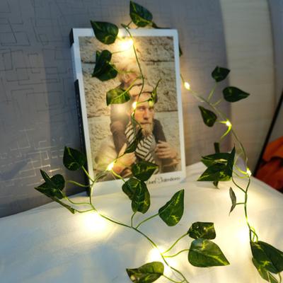 Evergreen Home Goods Green Leaf Fake Plants String Light, Battery Powered, Waterproof Decor For Wall, Room, Office, And Birthday green Dill 2m 20leds
