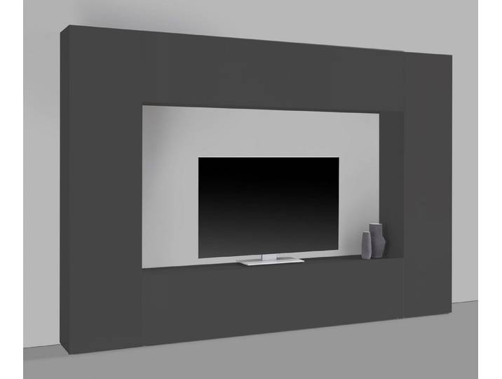 Web Furniture Wohnwand (4-teilig) in Anthrazit matt - 260x180x30 (BxHxT), (4-teilig)