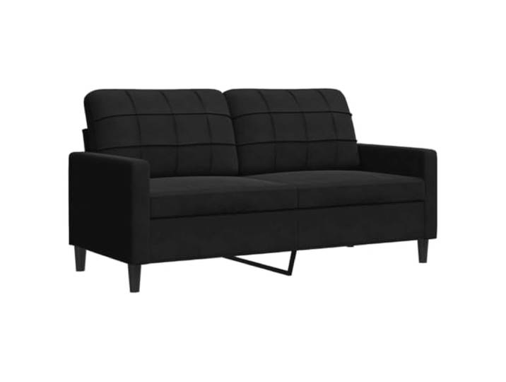 vidaXL 2-Sitzer-Sofa Schwarz 140 cm Samt