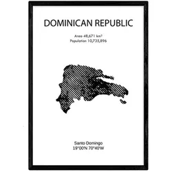 POSTER Länder & Kontinente Dominikanische Republik A3 Rahmenlos