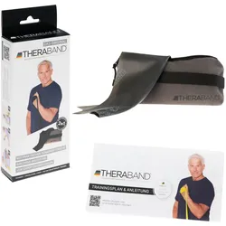 Theraband Fitnessband 2,5 m in Türanker-Tasche 999 - schwarz 3,3 Kg
