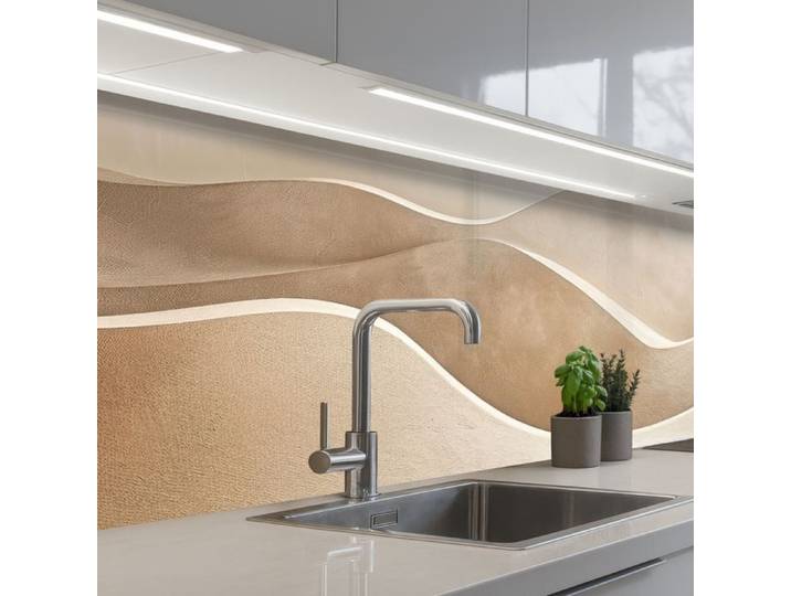 Crédence Décorative de Cuisine - Décoration Murale - Motif Beige - Nature - Abstrait - Moderne 200x60 cm Couleur Beige - KitchenYeah