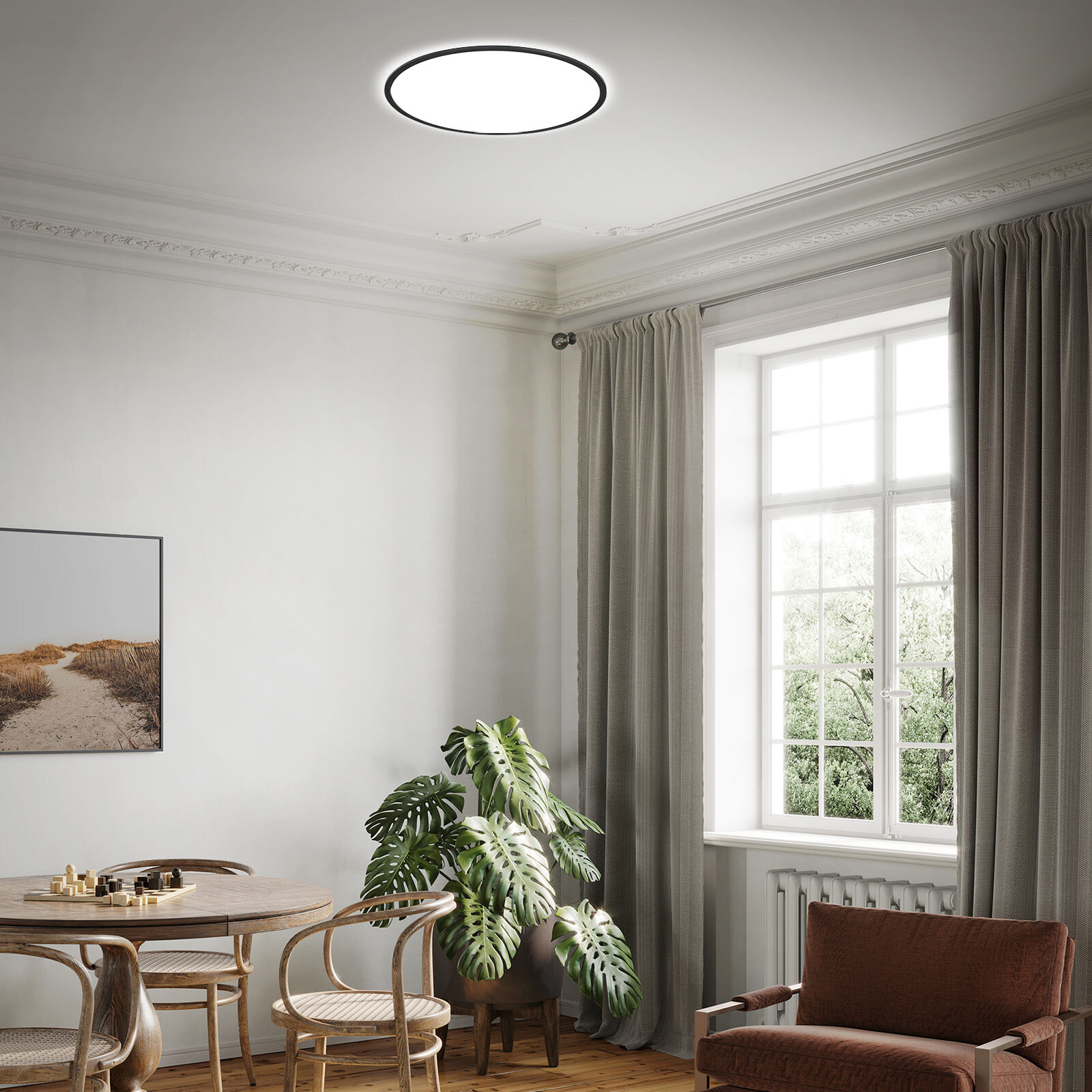 BRILONER LEUCHTEN Panel "Panel SLIM", schwarz (weiß, neutral), Leuchten, Panel