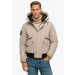 Superdry für Herren. M5011908A City beige gesteppte Bomberjacke (M), Lässig, Recyceltes Polyester, Nachhaltig
