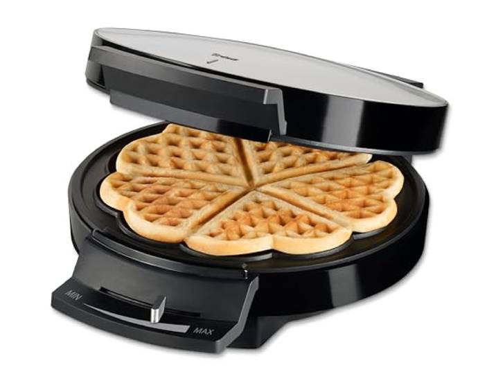 Trisa Waffle Pleasure Waffeleisen Rund 5 Herzen 1000W Silber/Schwarz