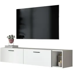 TV-LOWBOARD weiß 176 cm, TV Unterteil hängend / stehend