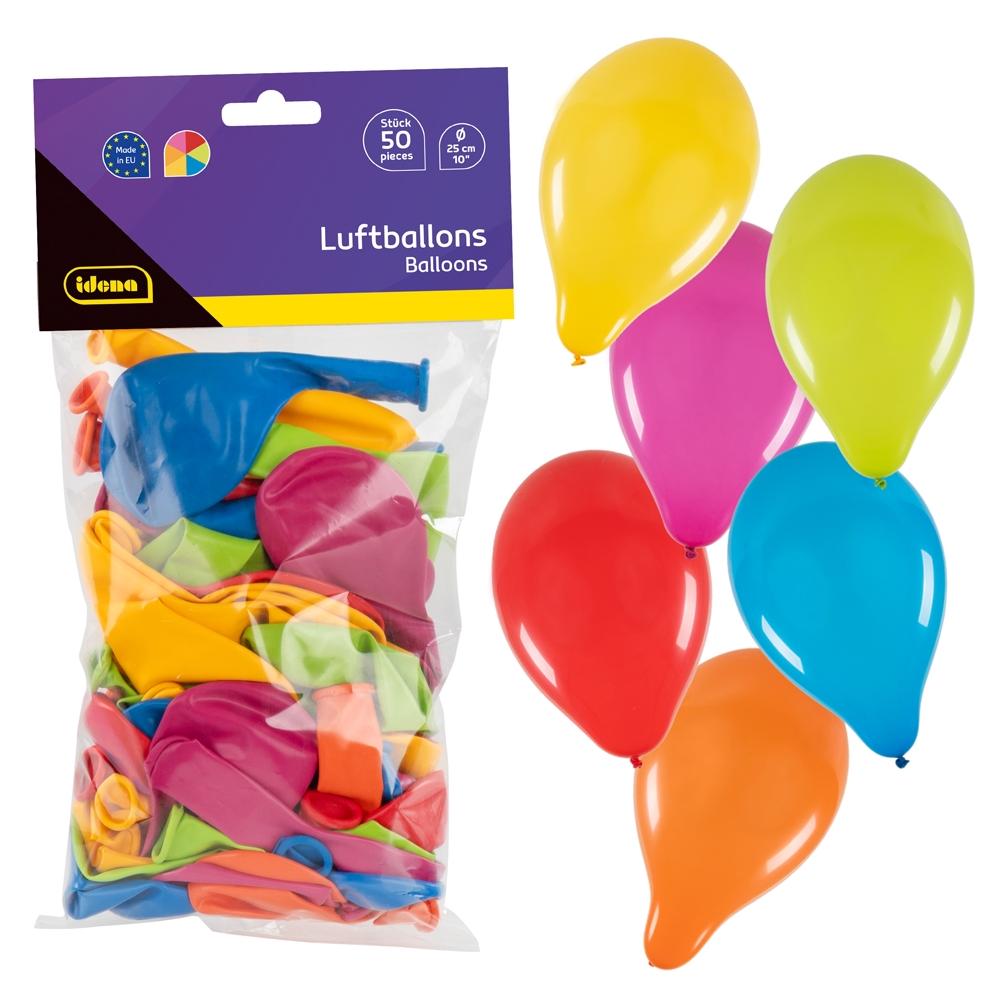 Idena Luftballons mehrfarbig Ø25cm 50 Stück (50x) (65857462)