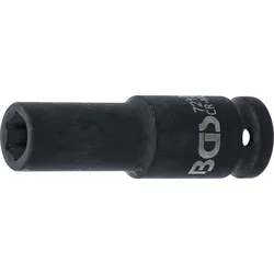 BGS Kraft-Steckschlüssel-Einsatz Sechskant, tief | Antrieb Innenvierkant 12,5 mm...