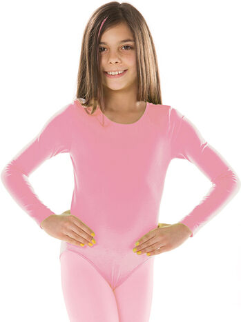 Kinder-Langarmbody, rosa