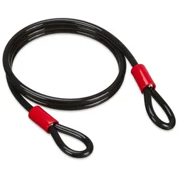 Relaxdays Schlaufenkabel 12 mm Rot,Schwarz