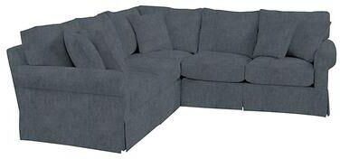Baldwin 3-Piece Corner Sectional - Bennett Slate Crypton Home - Ballard Designs