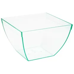 MONOUSO - Transparent Fingerfood Schalen aus PS "Water Green" 580ml (25 Stück)