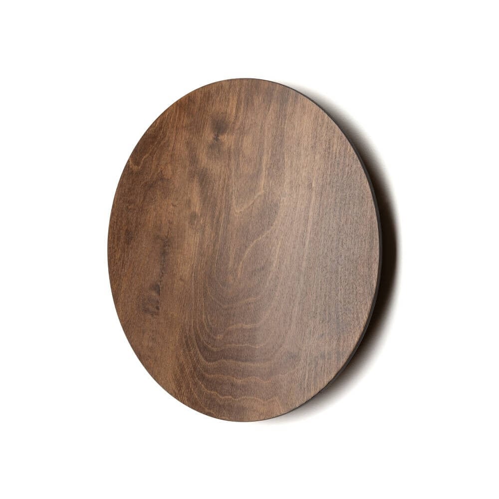 Lyora Wandlamp Ring Timber L LED hout en metaal bruin zwart