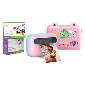 myFirst Camera Insta 20 Bundle Kinderkamera, rosa, ab 5 Jahre, 16 MP, 1080p, 3'' Display, mit microSD-Kartenslot und Drucker