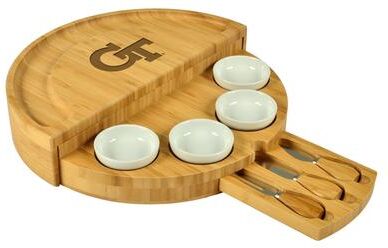 Picnic at Ascot NCAA Georgia Tech Yellow Jackets Bamboo Cheese & Charcuterie Board