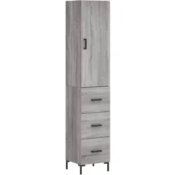 Helloshop26 - Buffet Sideboard Kommode Kleiderschrank Aufbewahrungsmöbel Organizer Küche Wohnzimmer Lounge hohe Sonoma-Eiche 34,5 x 02_0035207