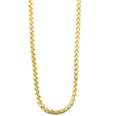Kette ohne Anhänger ADELIA´S "Unisex Edelstahl Zopfkette Halskette" Gr. 40, gold, Halsketten, Damen, 40, Edelstahl