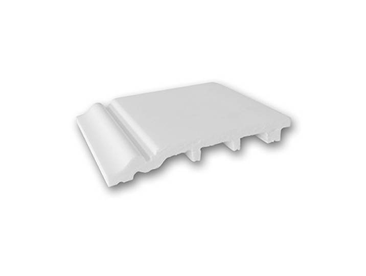 Orac Flexible Leiste SX118F 200 cm x 13,8 cm x 1,8 cm aus Polyurethan klassisch abgerundet mit Kabelkanal vorgrundiert
