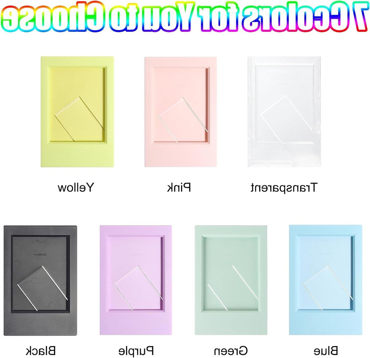Set van 7 kleurrijke mini fotolijstjes voor 3 inch foto's