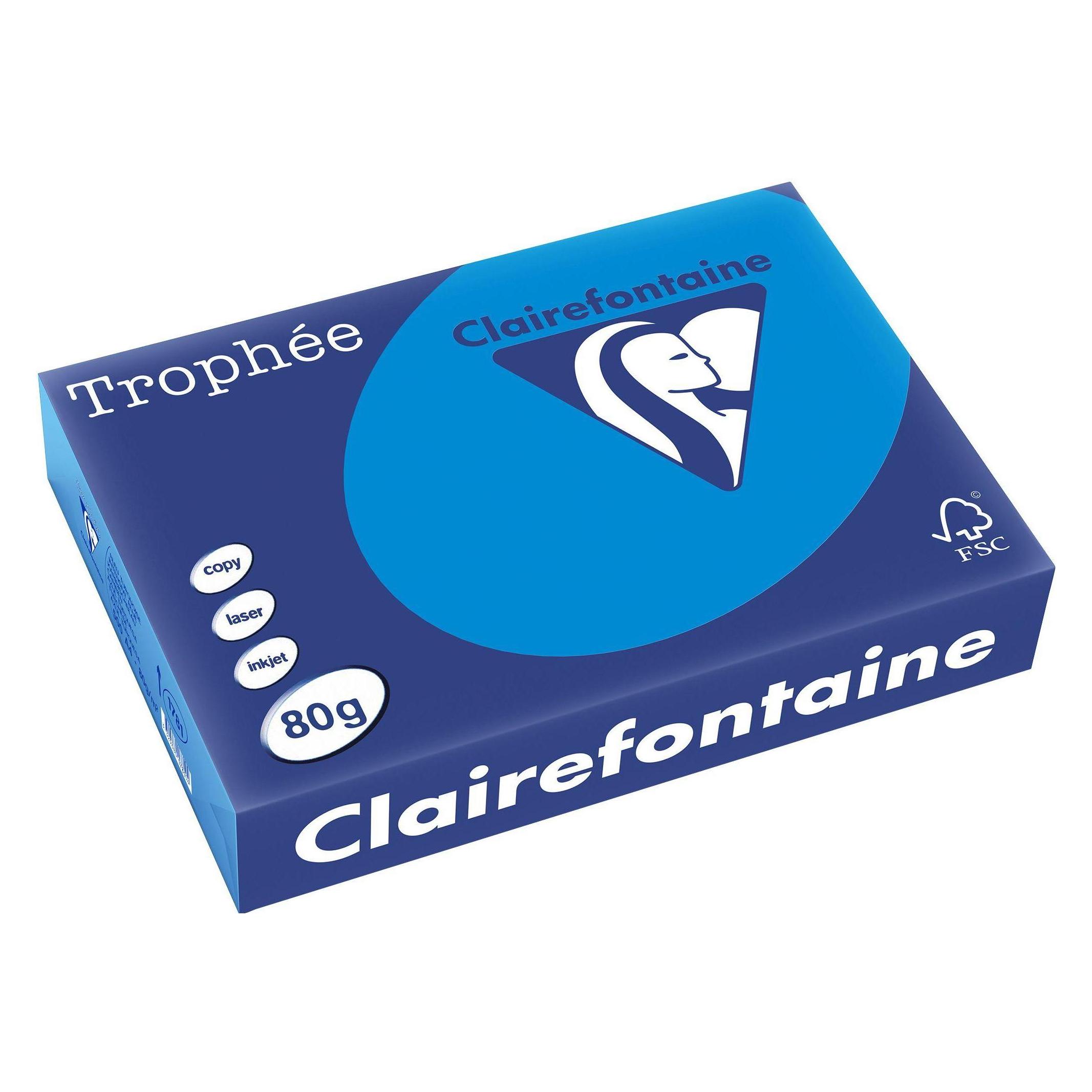 Clairefontaine Universalpapier Trophée farbig (A4, 500 Blätter, 80 g/m²) (1781PC)