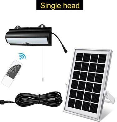 Uplifted Finds Upgraded Double Head Solar Pendant Light Motion Sensor LED Outdoor Light white single Head