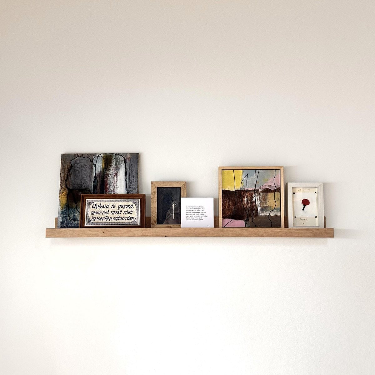 GoudmetHout Foto Wandplank van Massief Eiken Hout, 120 cm