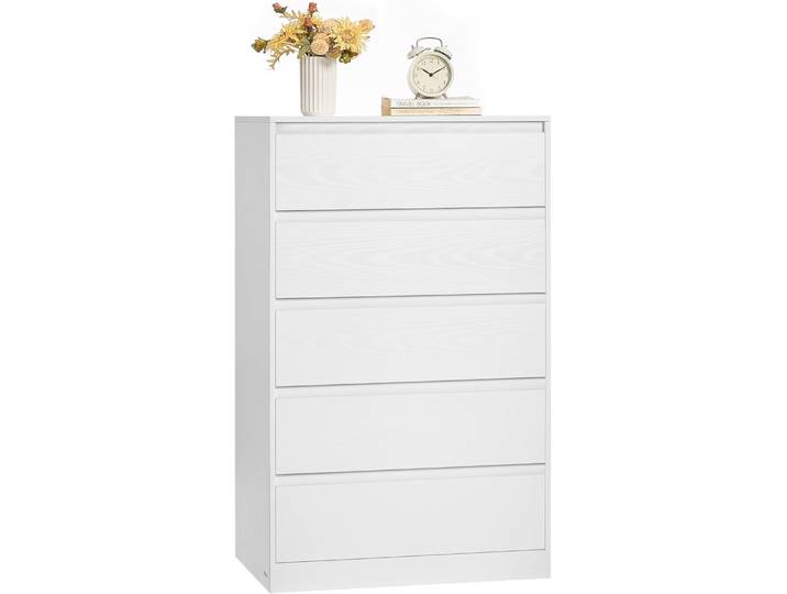 Kommode 5 Schubladen Schlafzimmer Schubladenschrank weiss
