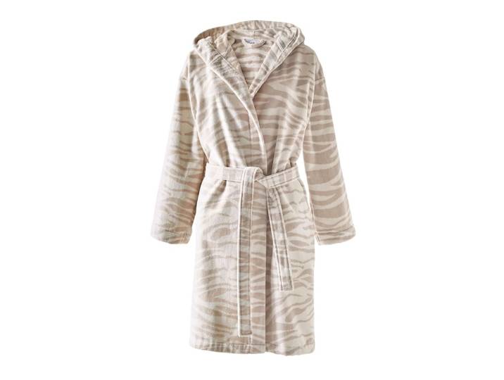 Peignoir coton beige xs