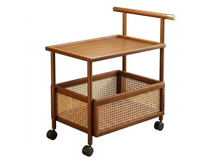 Rv2sGf3kH Küchenwagen Rollbarer Snack-Aufbewahrungswagen, bewegliches Aufbewahrungsregal mit Rädern for das Wohnzimmer(Klein)