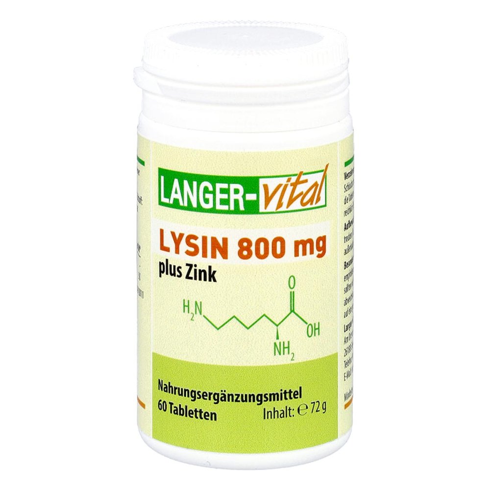 Langer vital GmbH Lysin 800 Mg+zink Tabletten 17399905