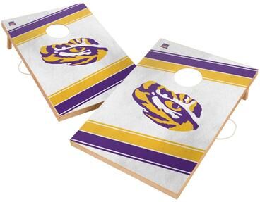 Skip's Garage LSU Louisiana State University Tigers 2x4 Tailgate Cornhole Boards