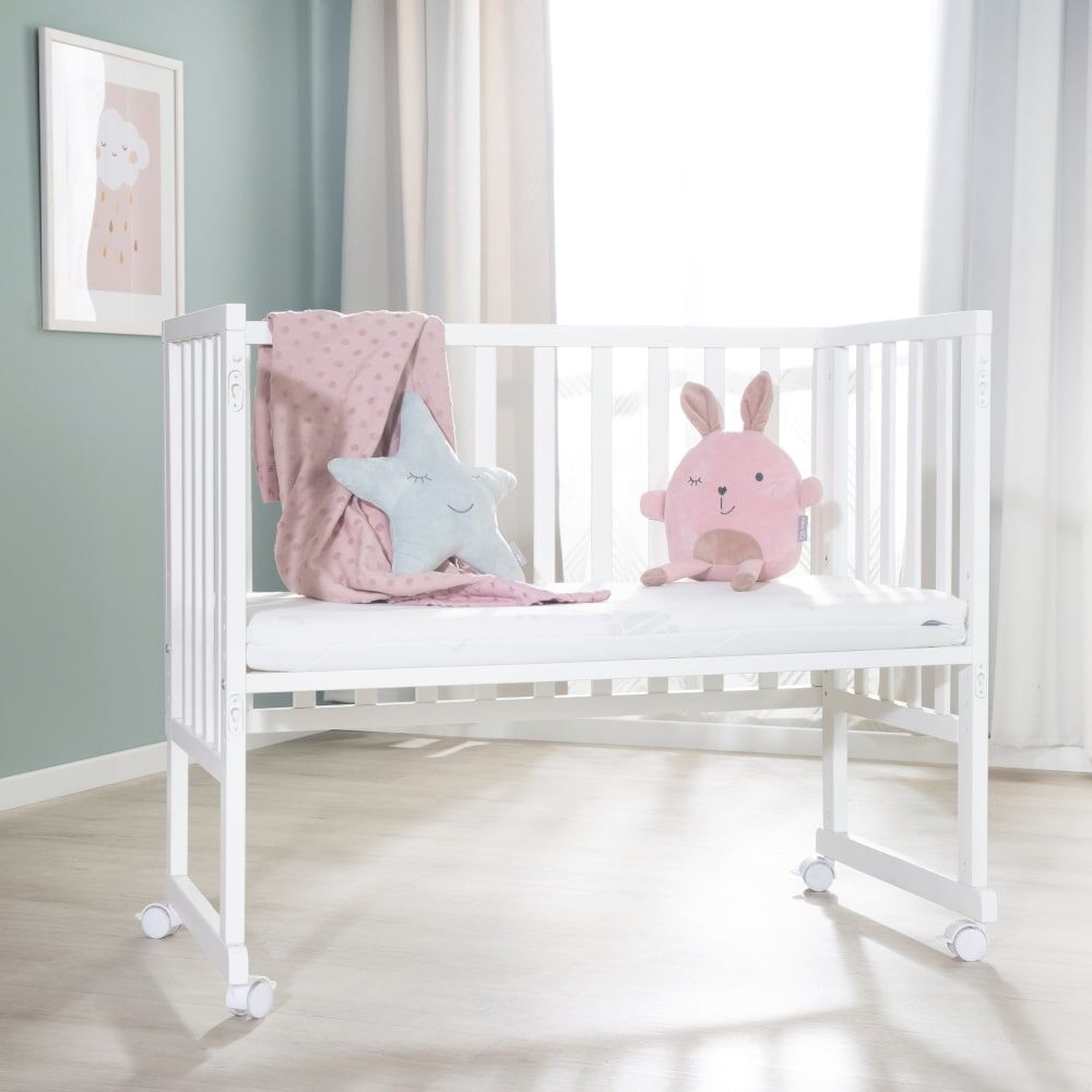 roba Berceau cododo 3 en 1 avec matelas 90x45 en bois blanc Blanc 90x81x50cm
