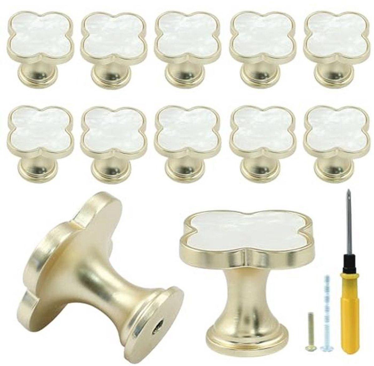 12 Stuks Gouden Dressoir Knoppen voor Keukenkasten en Meubels