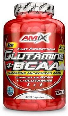Amix Glutamine + BCAA 360 Cápsulas