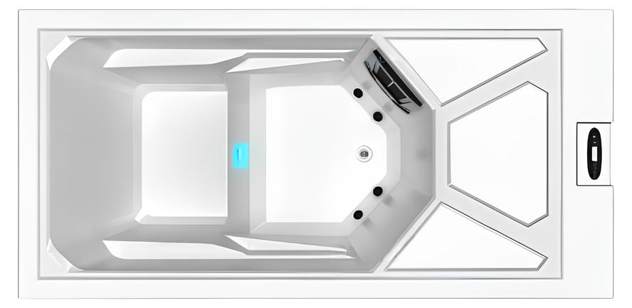 Whirlpool Erkältungsbad Outdoor-Kaltwasser-Spa Relaxpool Massagebad 215x105 cm