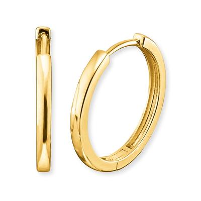 Paar Creolen ENGELSRUFER "Keep it so simple", gold (gelbgoldfarben, kristallweiß), Ohrringe, Damen, 24mm, Silber 925 (Sterlingsilber)