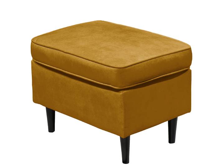 Pouf 63 x 43 x 42cm Jaune Microfibre Salvo: Ocre