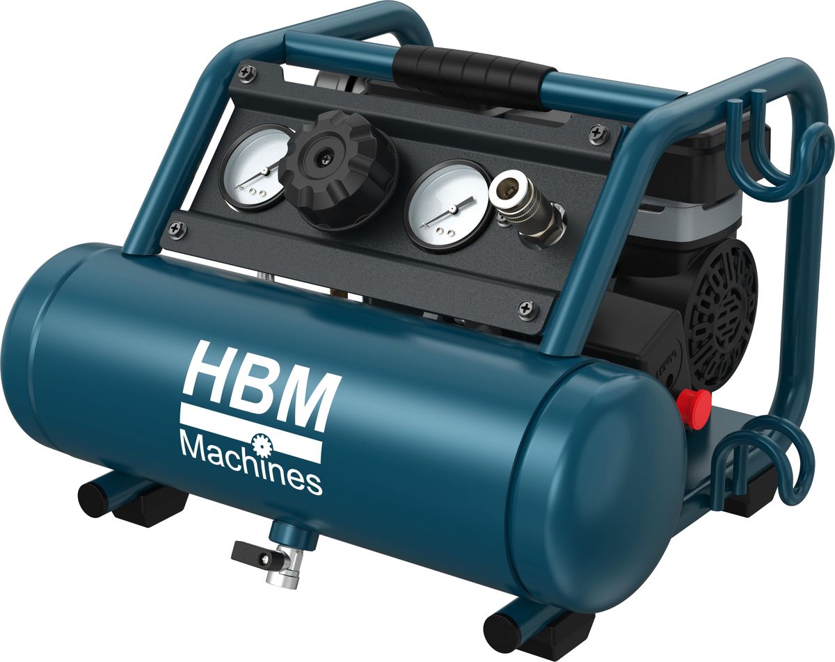 HBM compresseur sans huile silencieux, 4 litres, 8 bar, 0,5 CV