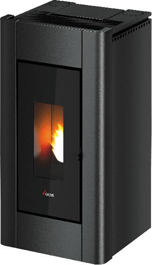 Cadel Prince 11, Freistehend, Anthrazit, Eisenguss, Stahl, 25 kg, Hinten, Pellet