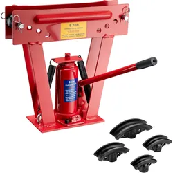 Wiltec, Schraubstock + Zwinge, Rohrbiegemaschine hydraulisch 8t Rohrbiegegerät Rohrbieger Biegemaschine