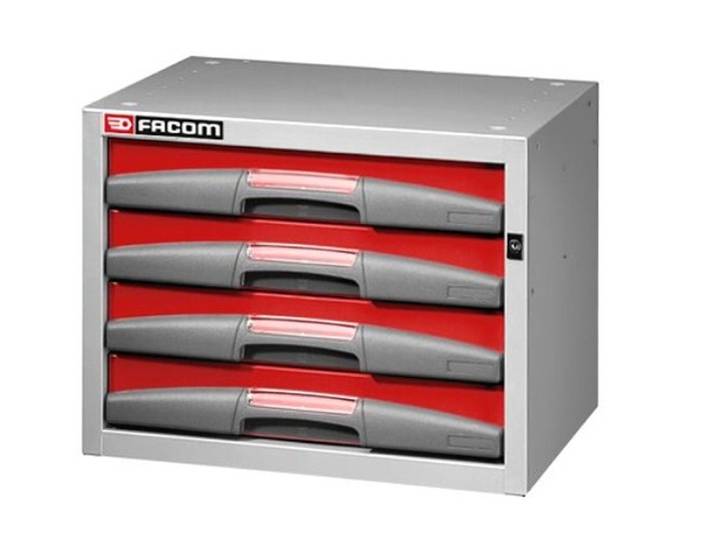 Facom Regal Facom F50000043 Matrix Regal, klein, tief, mit 4 festen Schubladen