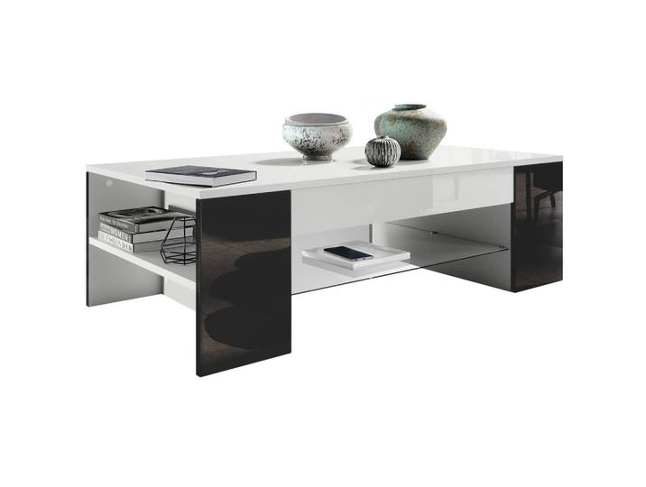 COUCHTISCH Clip Blenden in Schwarz Hochglanz