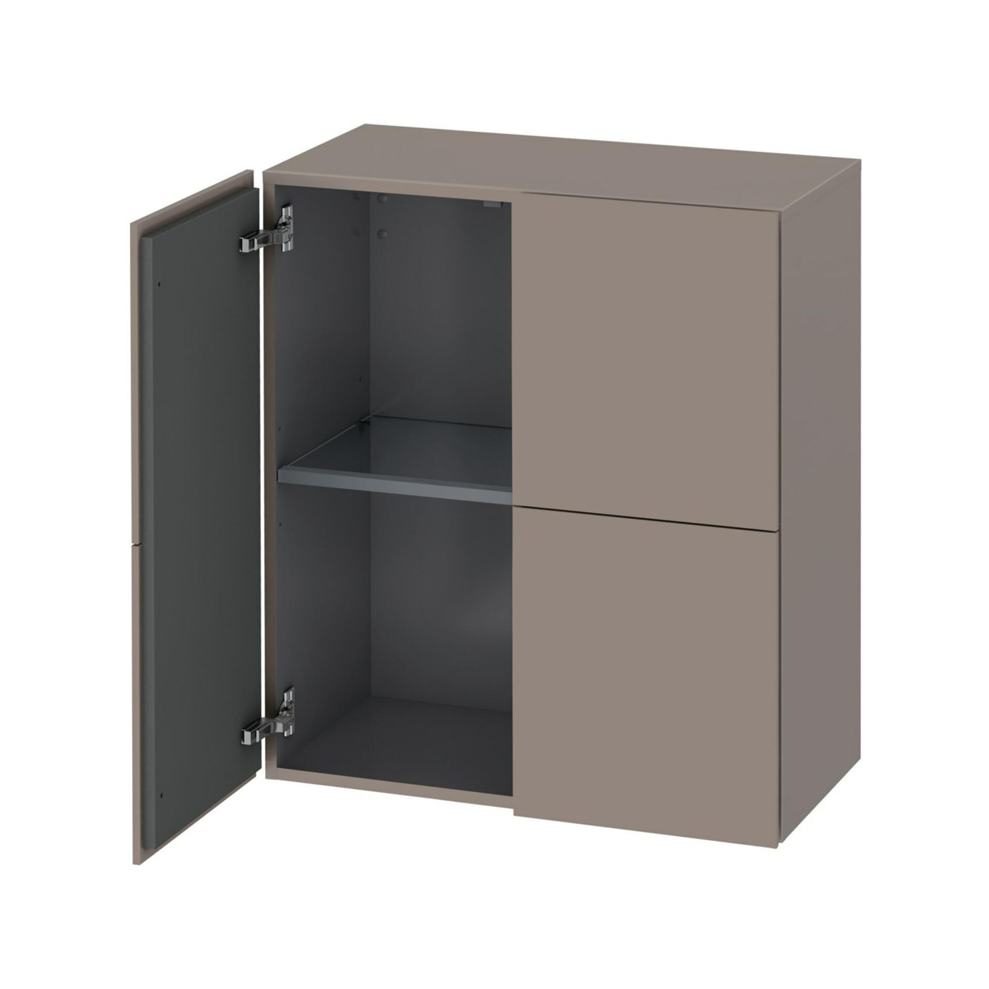 Duravit Halbhochschrank L-Cube 70x36,3x80cm, 2 Türen, basalt matt (LC117704343)