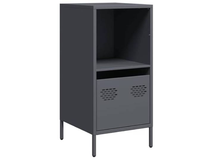 HEFZGDB Sideboard aus kaltgewalztem Stahl mit Schubladen und Stauraum, pflegeleichtes Metall Sideboard in Anthrazit, Robustes mit Stahlkonstruktion und Stabiler Oberplatte für Wohnzimmer,