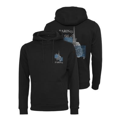 Rundhalspullover MISTERTEE "MisterTee Herren Paris Hoody", Herren, Gr. 4XL, schwarz, 100% Baumwolle, mehrfarbig, normal, ohne Ausschnitt, Pullover Rundhalspullover