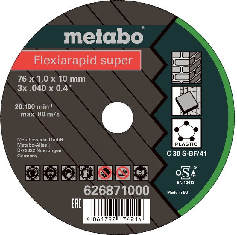 METABO 626871000 Trennscheibe, Winkelschleifer
