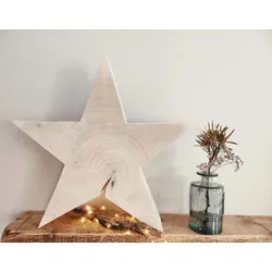Holz Stern 50 cm aus Pappelholz