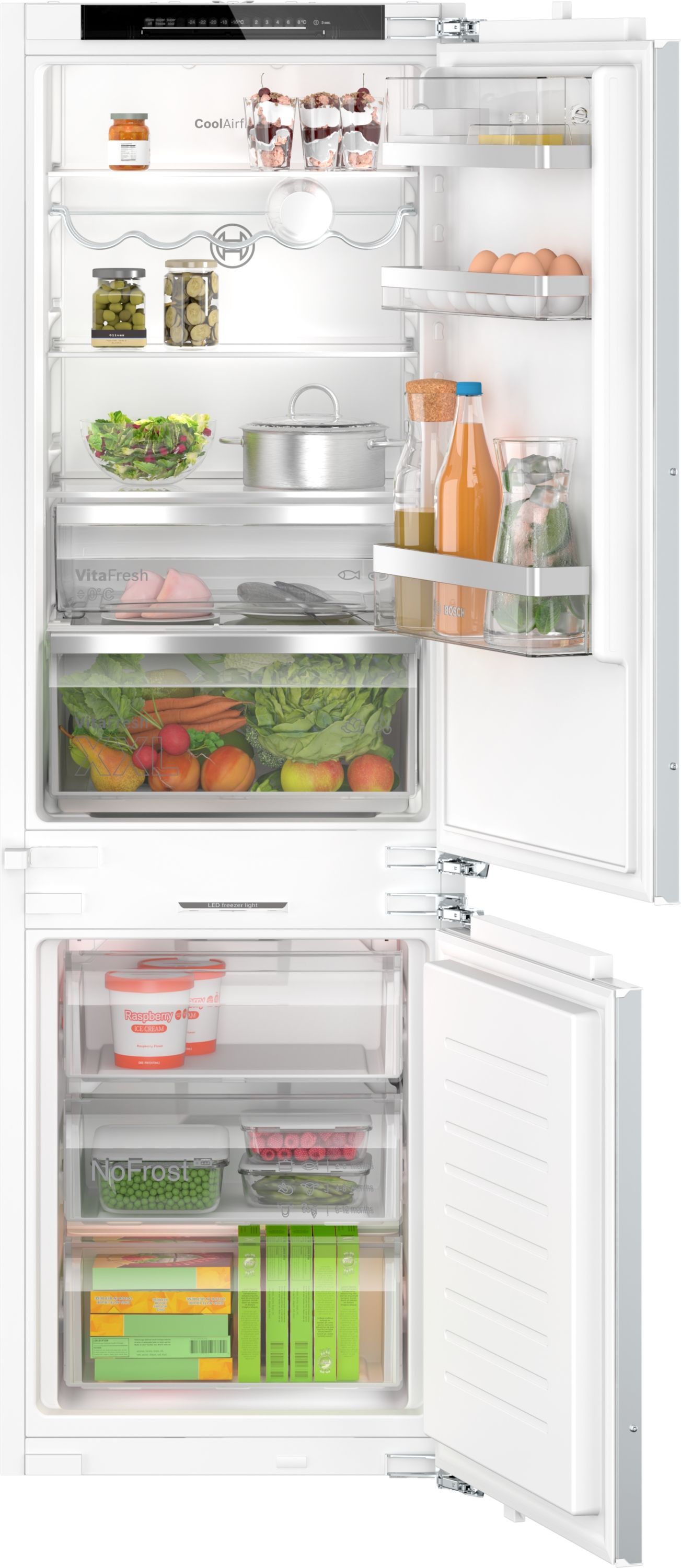 Bosch Serie 6 KIN86ADC0 184 l Kühlteil 76 l Gefrierteil 177,5 cm Einbau Kühl-/Gefrierkombination NoFrost