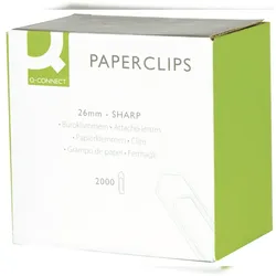 Q-Connect® KF01308 Büroklammern,  26 mm glatt, 2000 Stück
